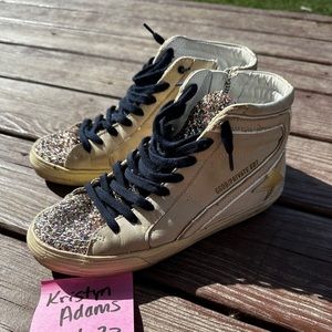 🦄Unicorn🦄 Shopbop glitter tongue golden goose slides size 37